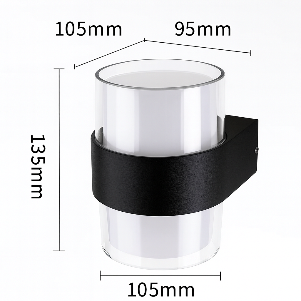Modern Warm White Wall Light Indoor Outdoor