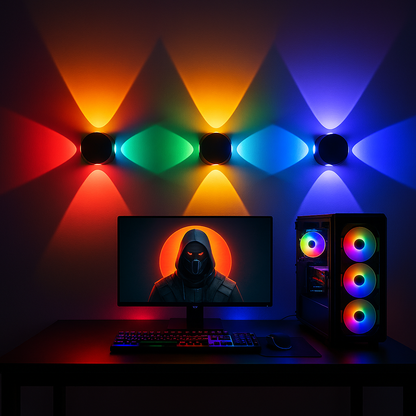 4-Way RGB LED Wall Light – Decorative Accent Lighting