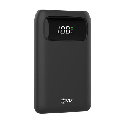 EVM EnMag Lithium_Polymer Power Bank 10000MAH with 15W Max Wireless Charging, Digital Indicator, QI Fast Charge, Air Allowable (P0209, Black)