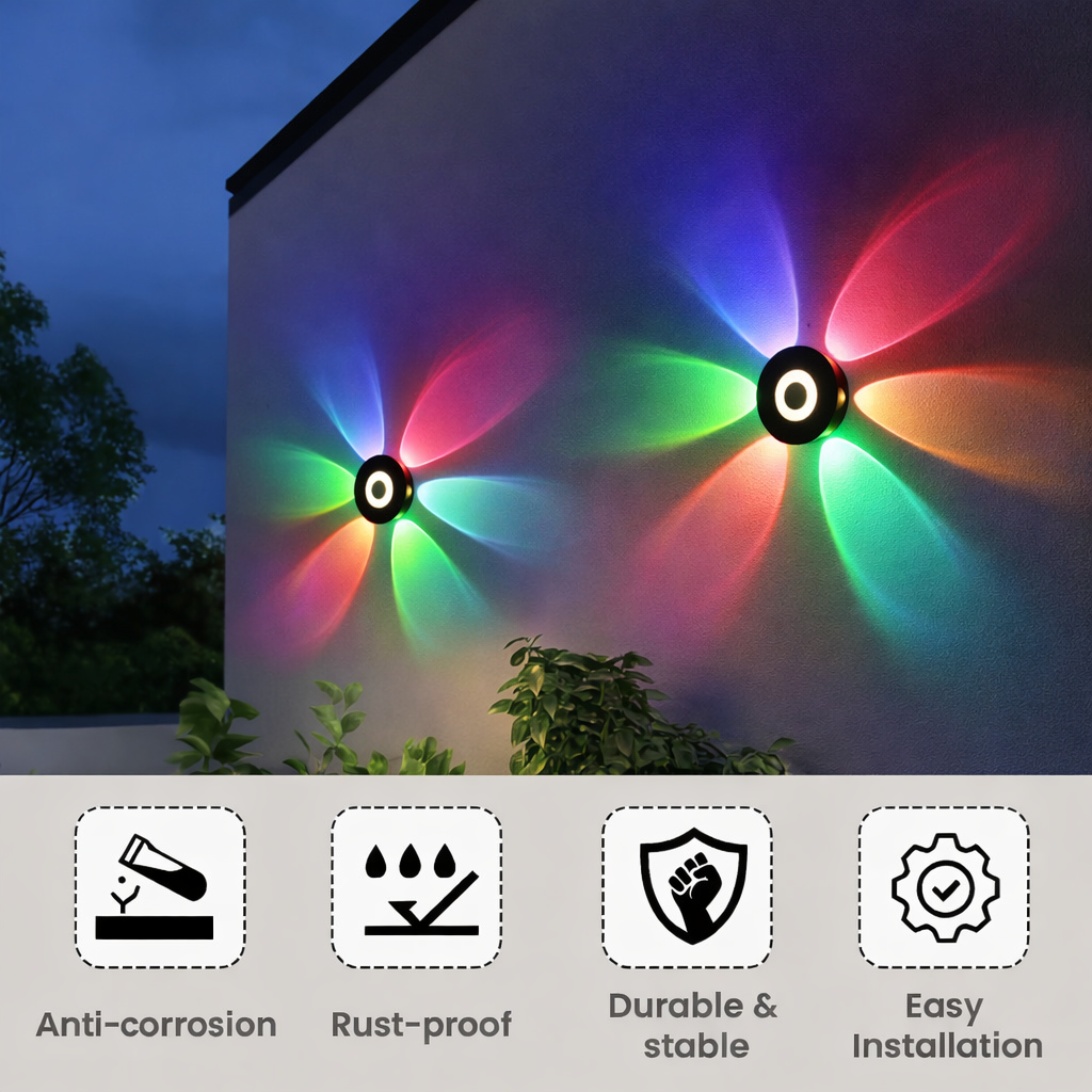 6-Way Warm White Elevation Wall Light – Architectural Outdoor Glow