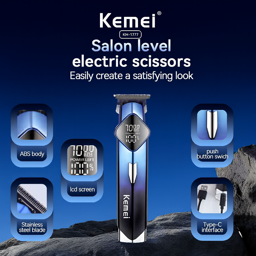 Kemei TitanTrim Precision Groomer in Stainless Steel