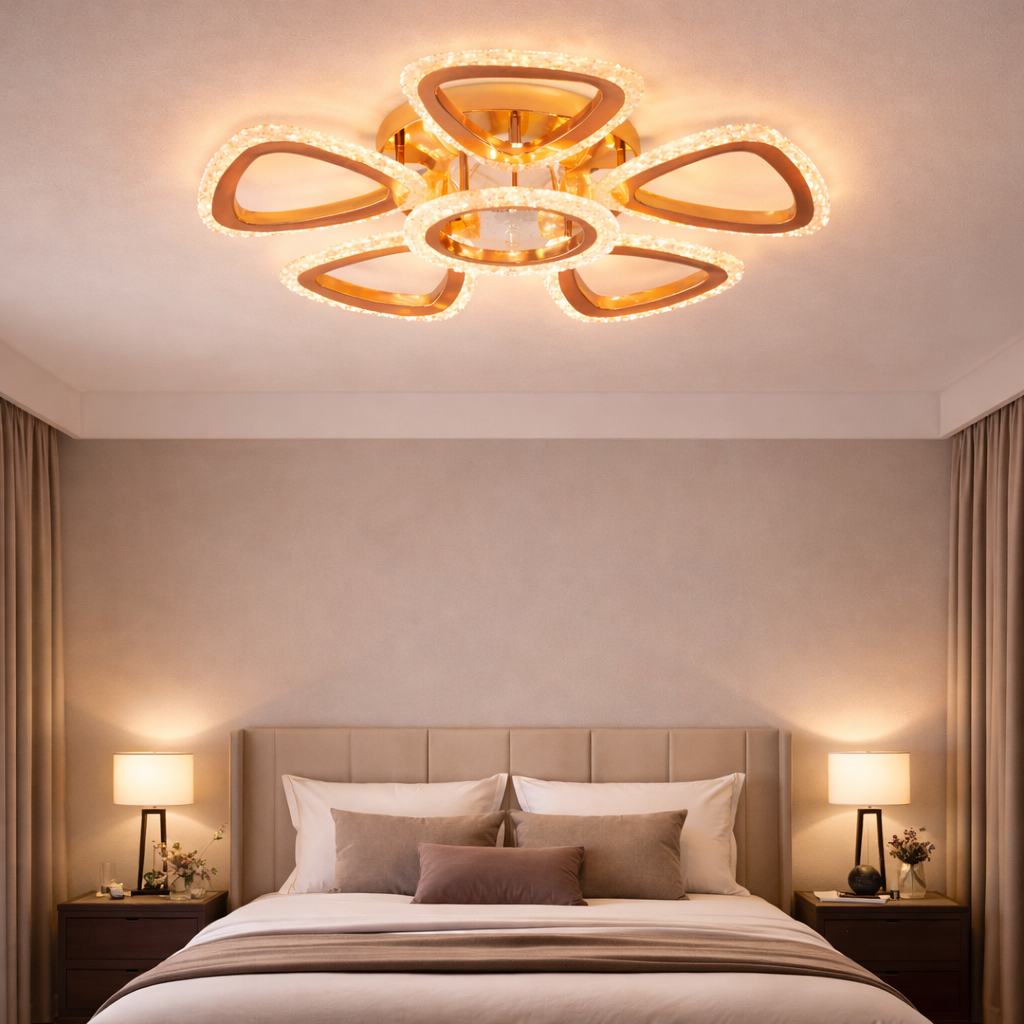 Triangular Petal LED Jhumar – 500mm (20 Inch)