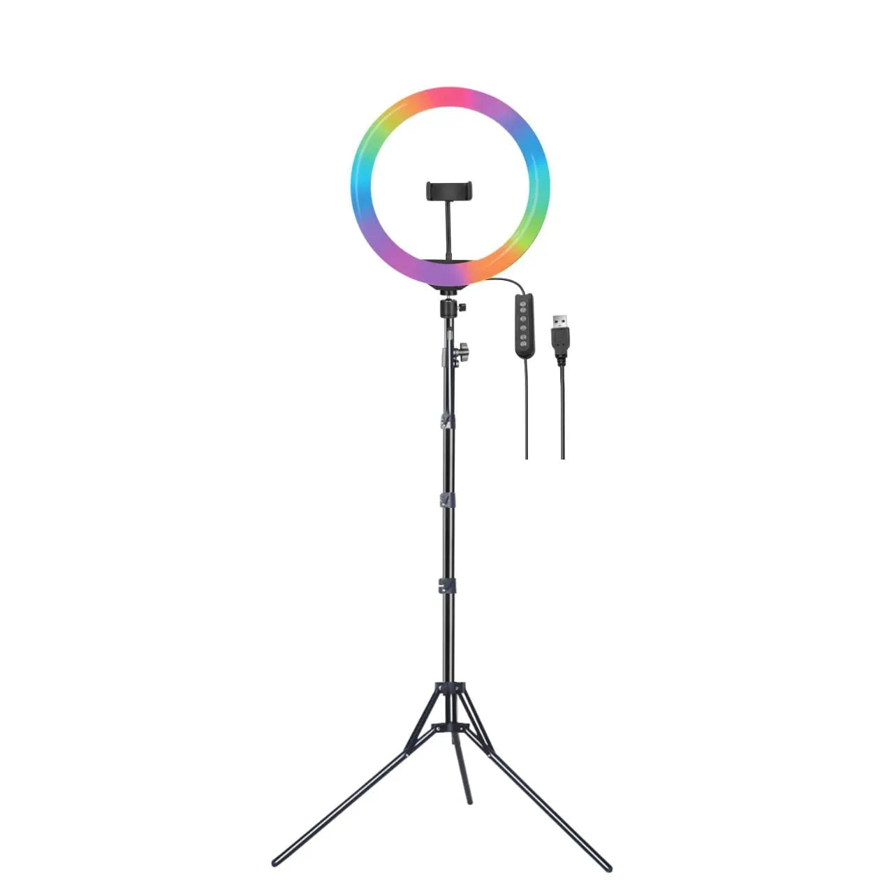 RGB LED Soft Ring Light 10Inch, RGB Flash Ring Light for Camera Smartphone YouTube Video Shooting and Makeup