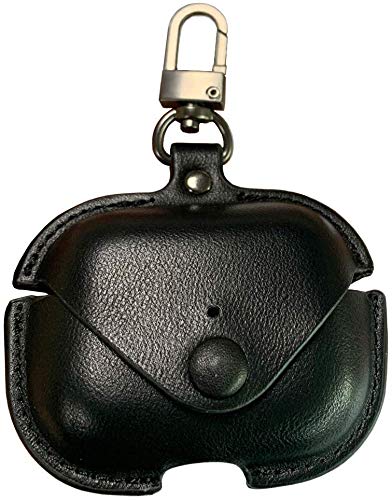Leather Case with Keychain Luxury Portable Shockproof Protective Cover and Skin Compatible with AirPods Pro
