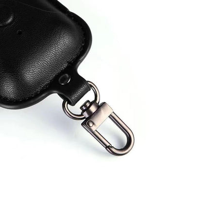 Leather Case with Keychain Luxury Portable Shockproof Protective Cover and Skin Compatible with AirPods Pro