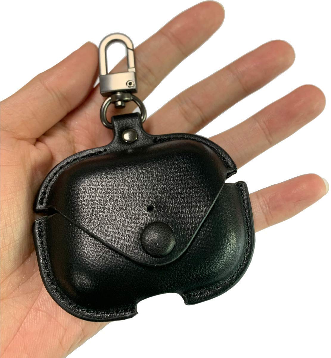 Leather Case with Keychain Luxury Portable Shockproof Protective Cover and Skin Compatible with AirPods Pro