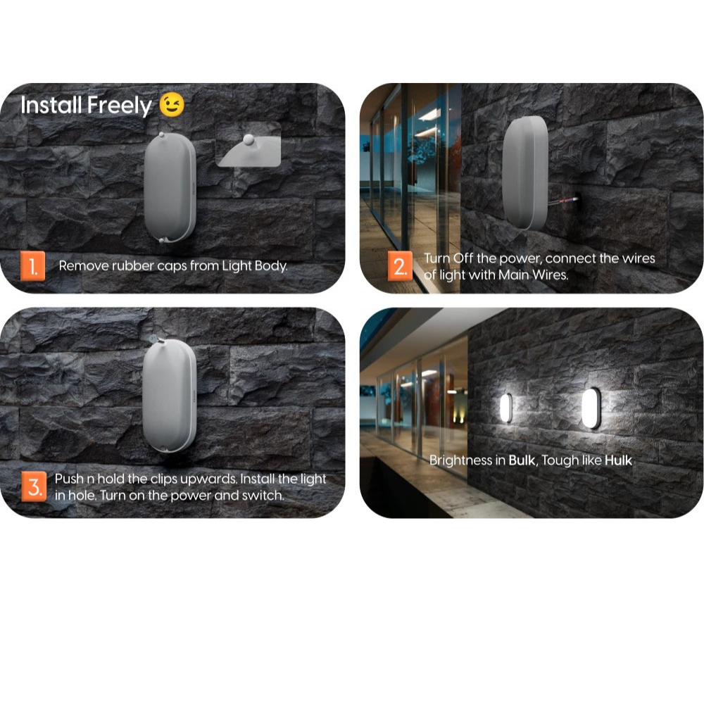 10W Bulkhead LED Light – Aluminium Body