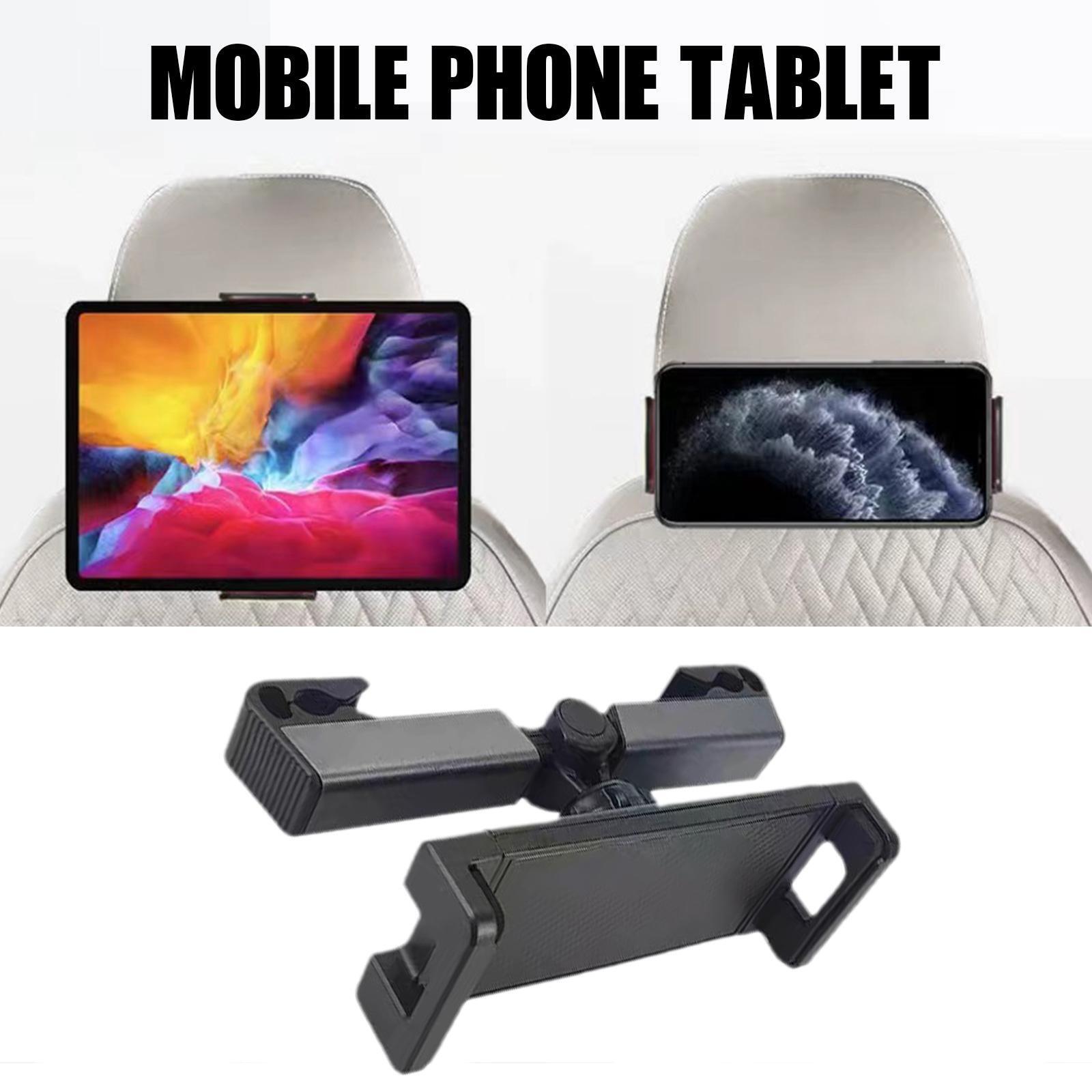 Car Headrest Tablet Mount Holder,[Double Extendable Stick] 360? Rotation iPad Car Holder Back Seat for Tablets, Cell Phone and More 4.7-12.9" Devices, Headrest Posts Width 1.6-6.9"