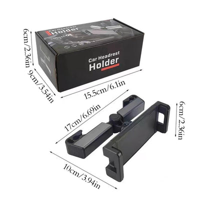 Car Headrest Tablet Mount Holder,[Double Extendable Stick] 360? Rotation iPad Car Holder Back Seat for Tablets, Cell Phone and More 4.7-12.9" Devices, Headrest Posts Width 1.6-6.9"