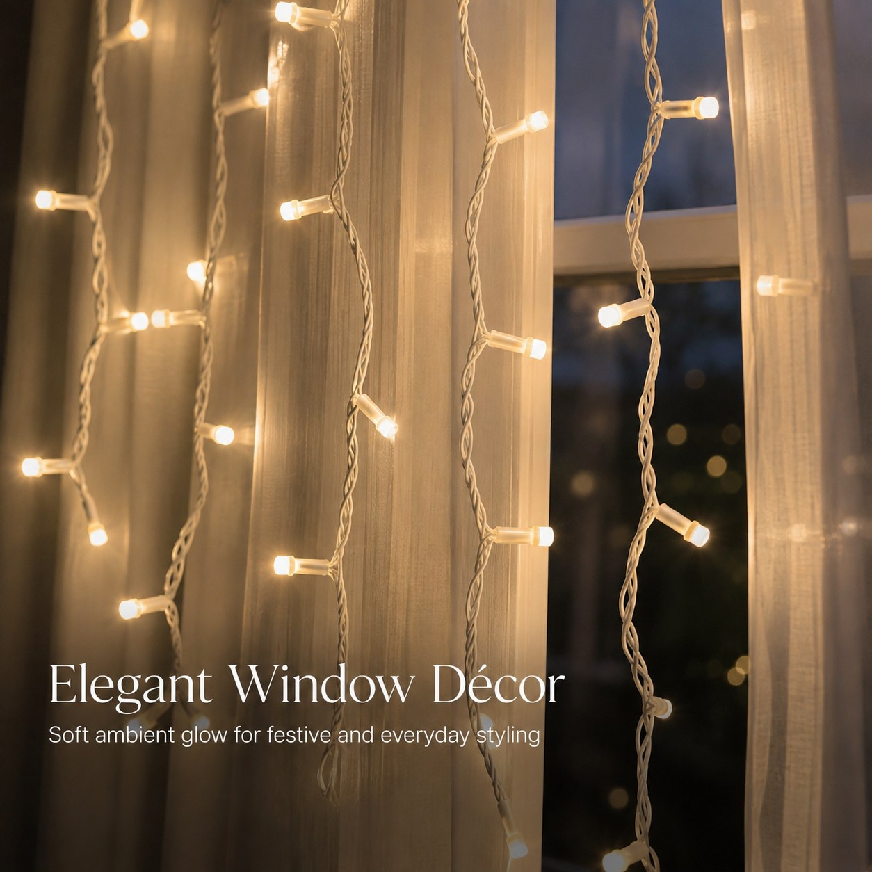 Warm White LED String Lights-Soft Glow Flexible Decorative Lights for Home, Diwali, Parties & Festive Décor