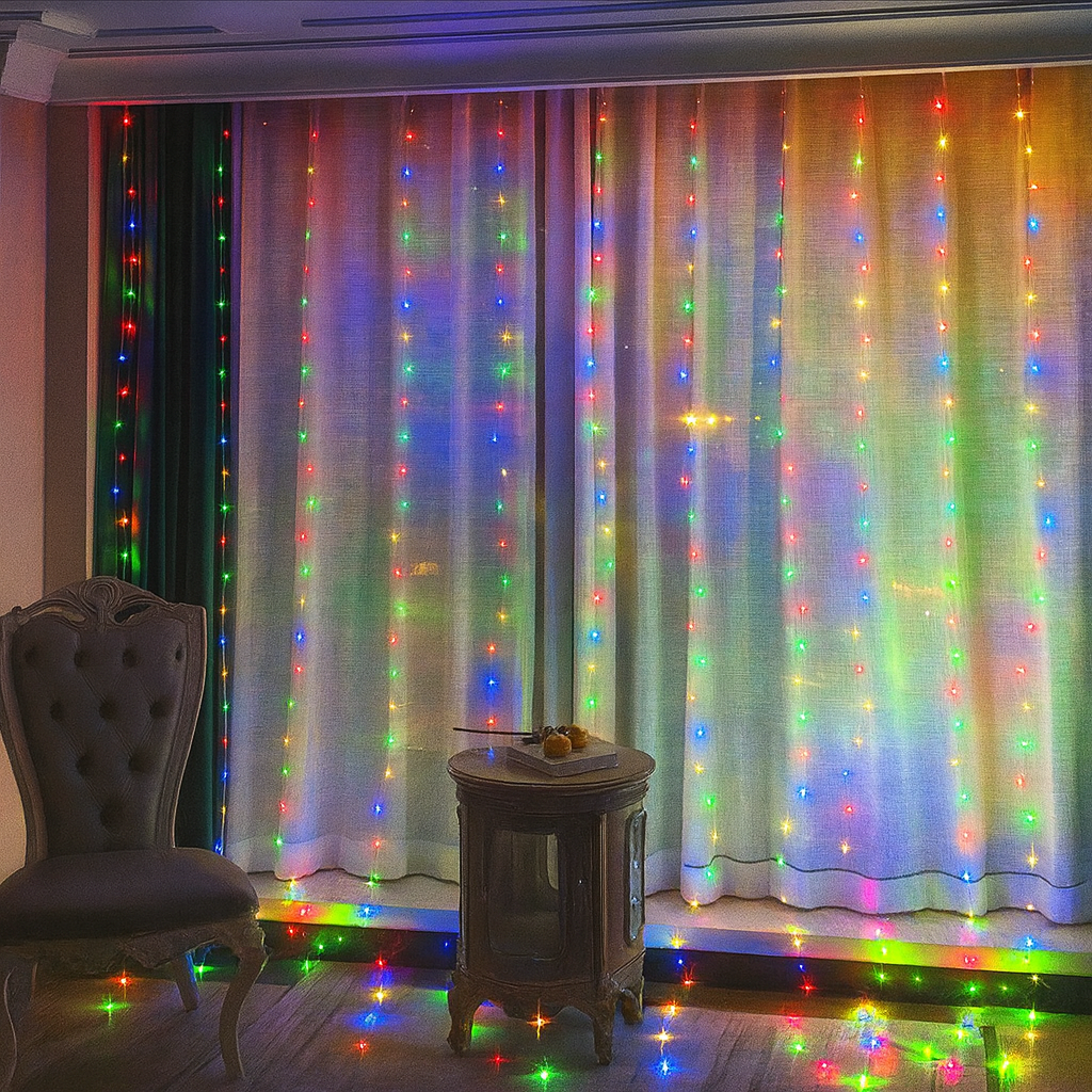 10x10 Multi String Lights Waterfall Effect