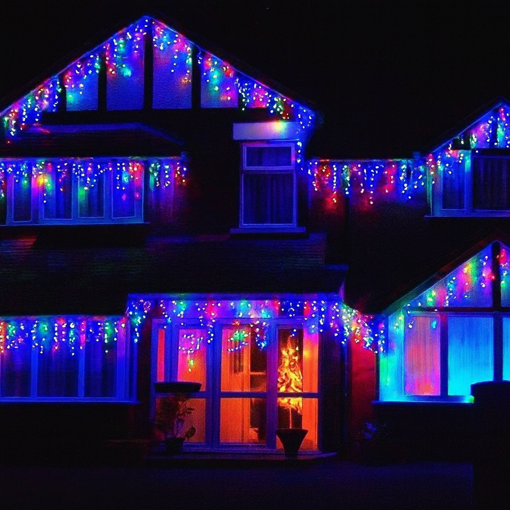 10x10 Multi String Lights Waterfall Effect