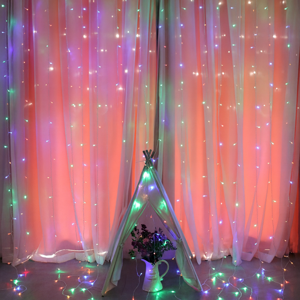 10x10 Multi String Lights Waterfall Effect