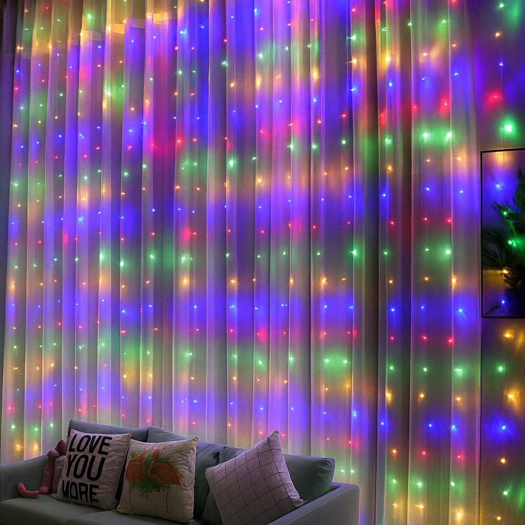 10x10 Multi String Lights Waterfall Effect