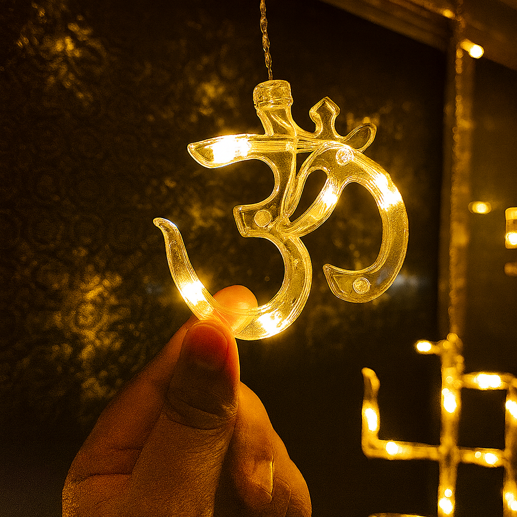 12 Bulb Sathiya & Om LED Glow Lights