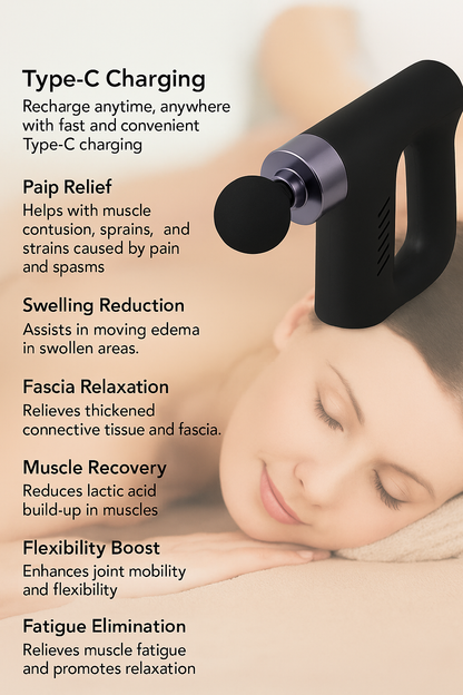 PulseRelief Deep Tissue Massage Gun 4 Heads