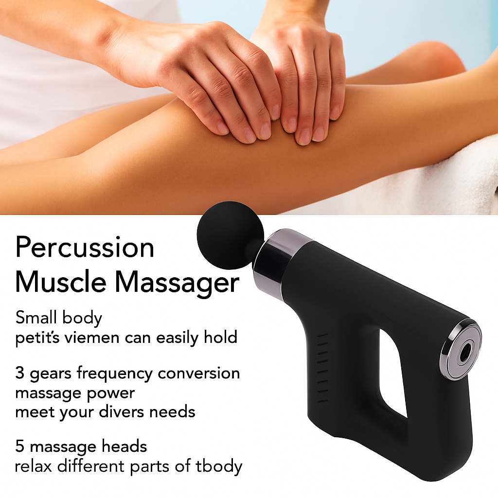 PulseRelief Deep Tissue Massage Gun 4 Heads