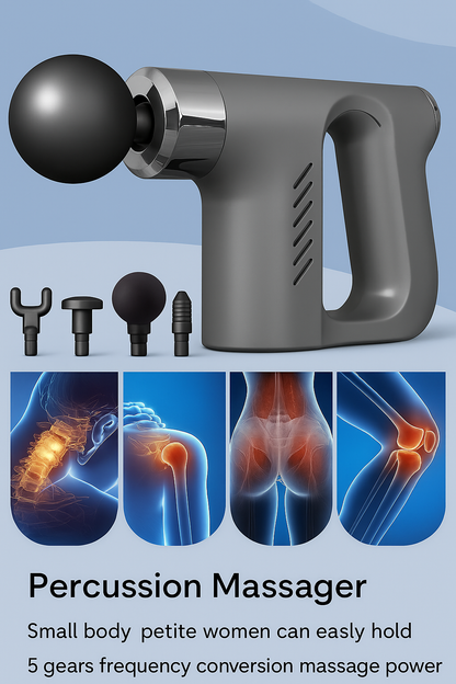 PulseRelief Deep Tissue Massage Gun 4 Heads