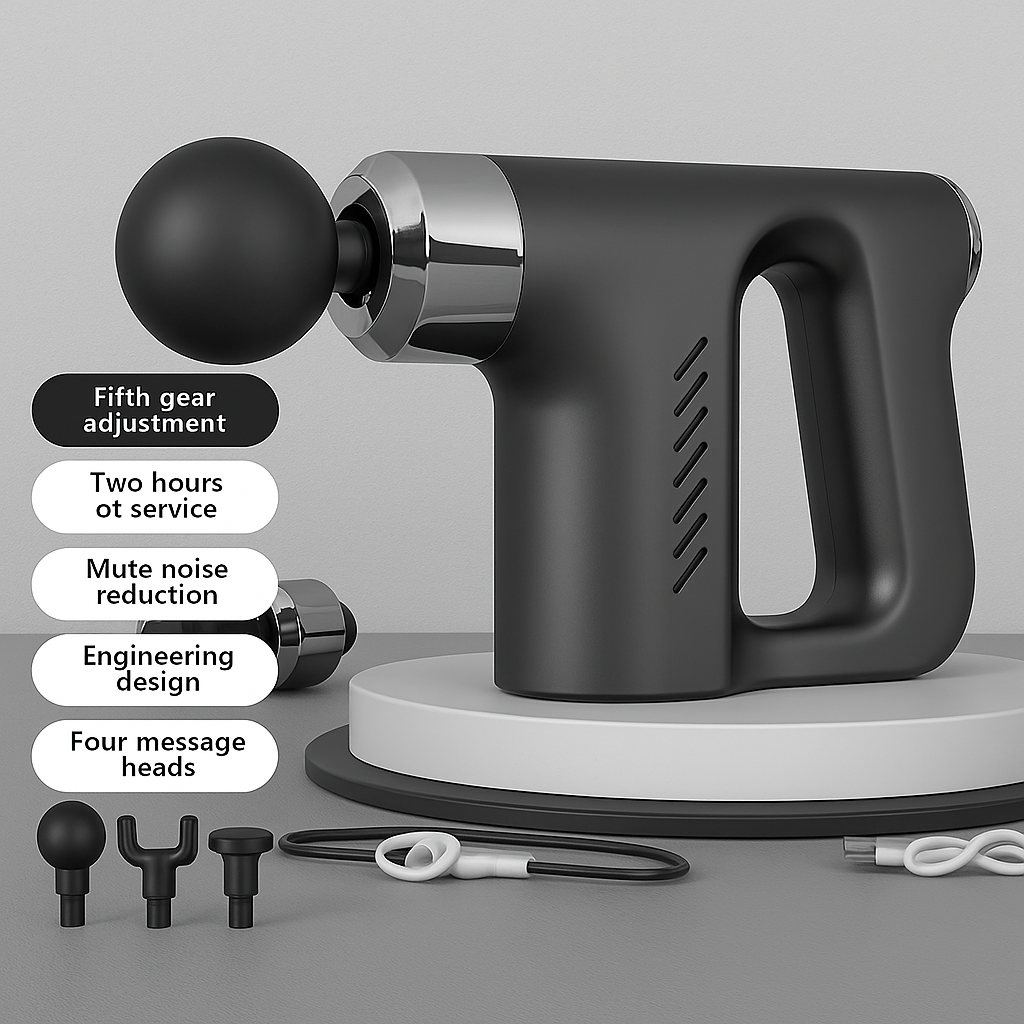 PulseRelief Deep Tissue Massage Gun 4 Heads