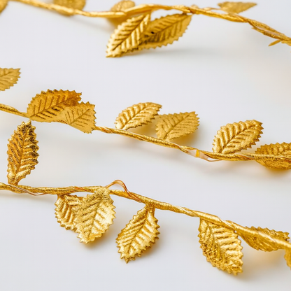 Golden Leaves 200 LED Curtain Fairy Lights