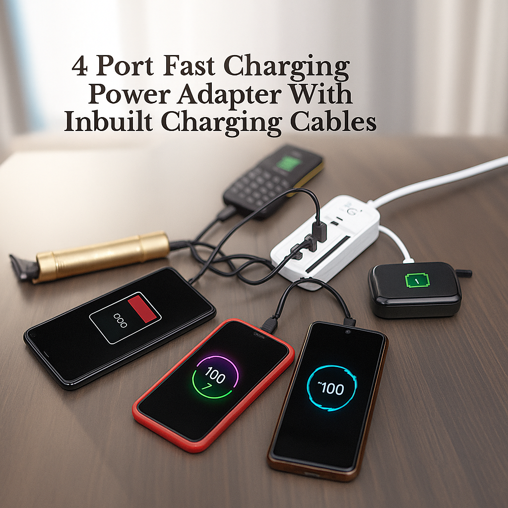 66W 4-Port Charging USB Hub Adapter