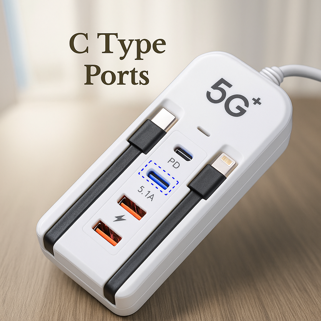 66W 4-Port Charging USB Hub Adapter