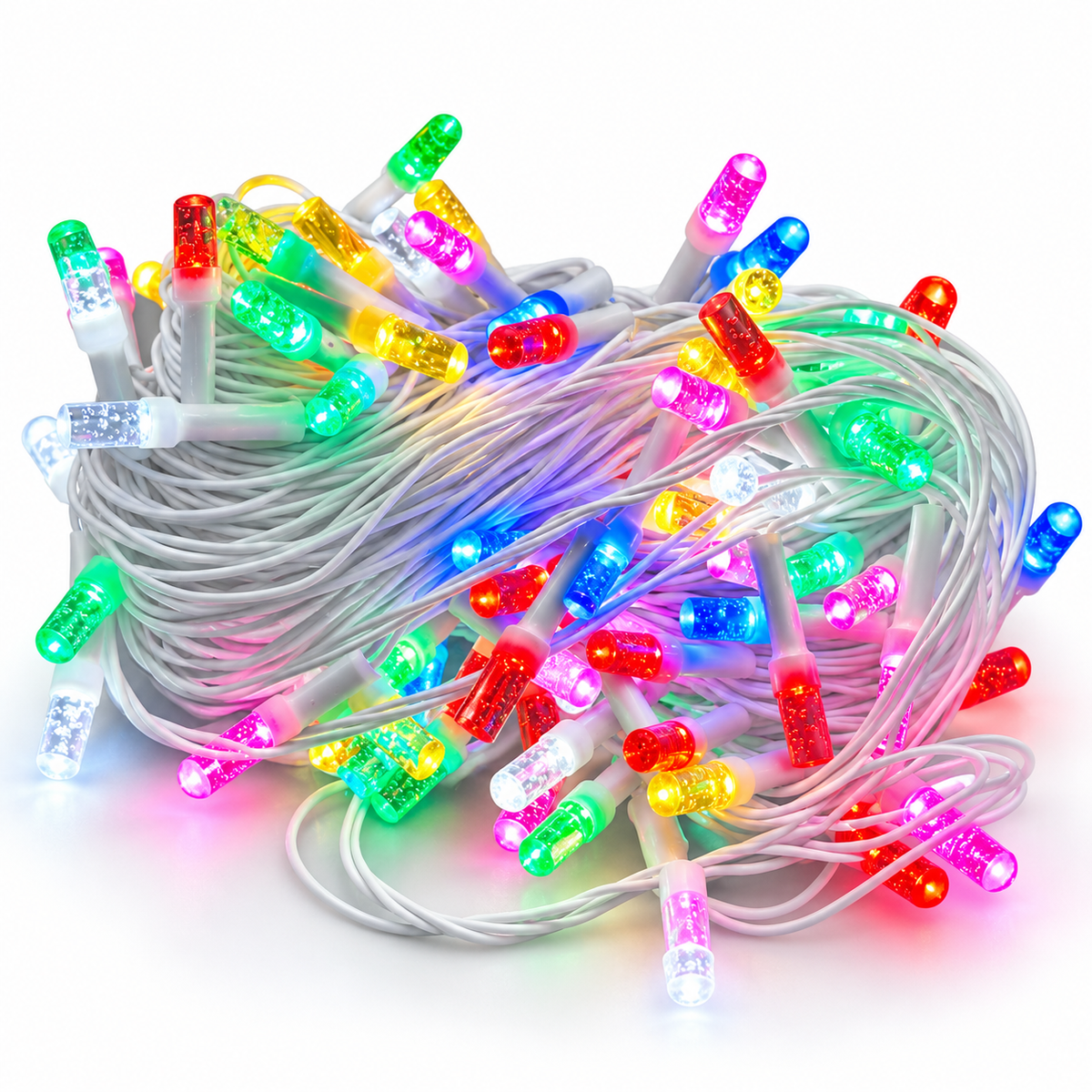 Multicolor LED String Lights – 8 Modes Decorative Fairy Lights with White Wire
