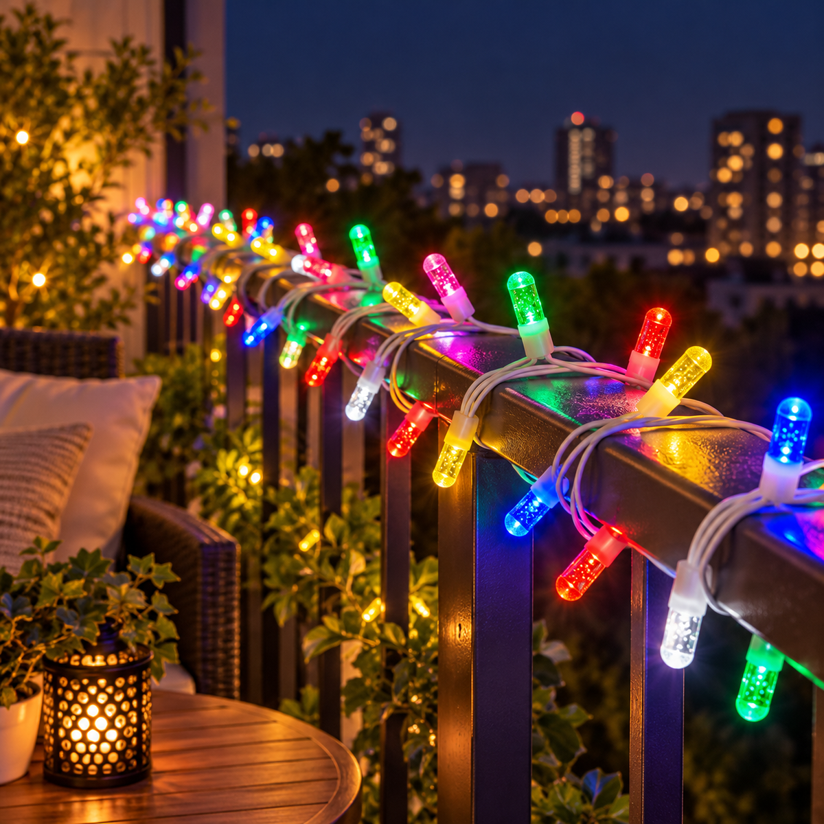 Multicolor LED String Lights – 8 Modes Decorative Fairy Lights with White Wire
