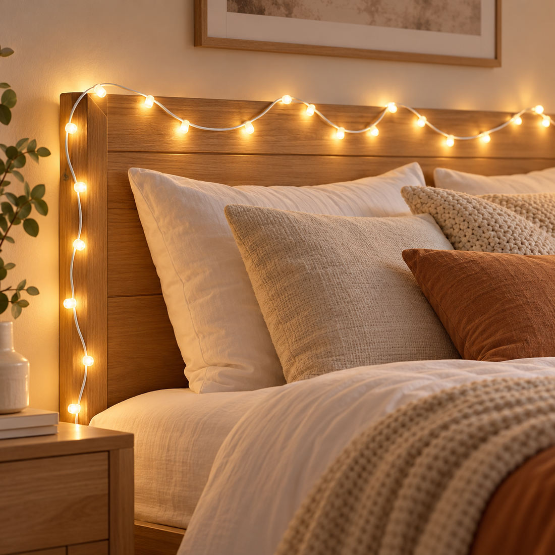 Warm White LED String Fairy Lights – Decorative Reel with White Wire - 30M