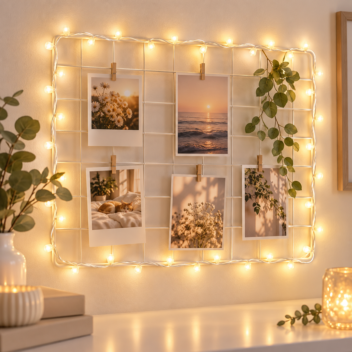 Warm White LED String Fairy Lights – Decorative Reel with White Wire - 30M