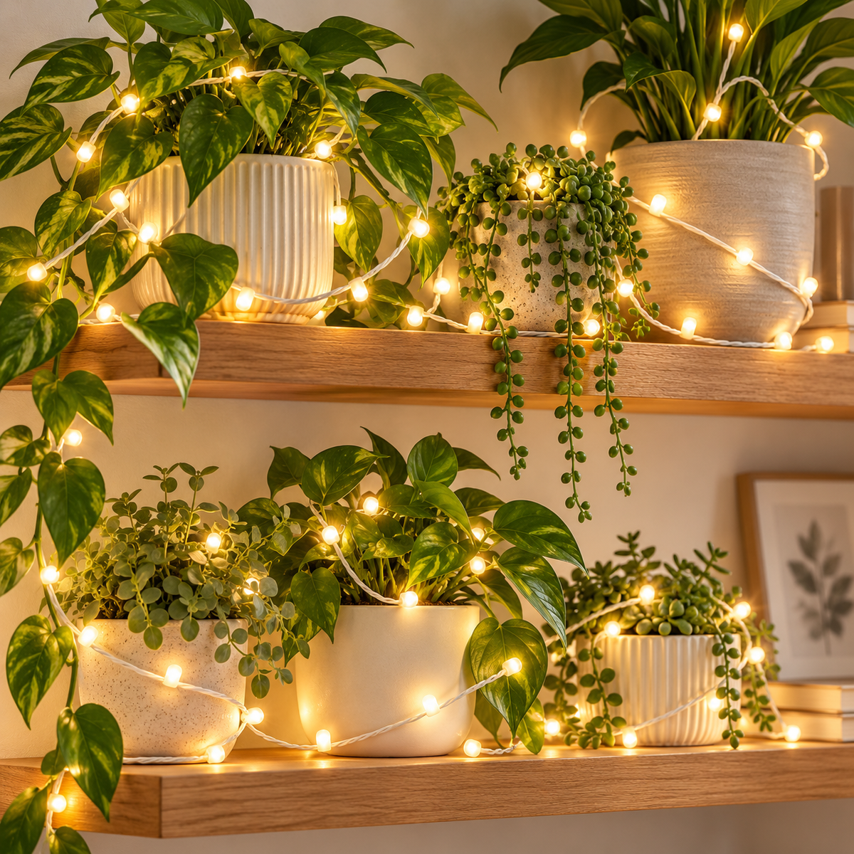Warm White LED String Fairy Lights – Decorative Reel with White Wire - 30M