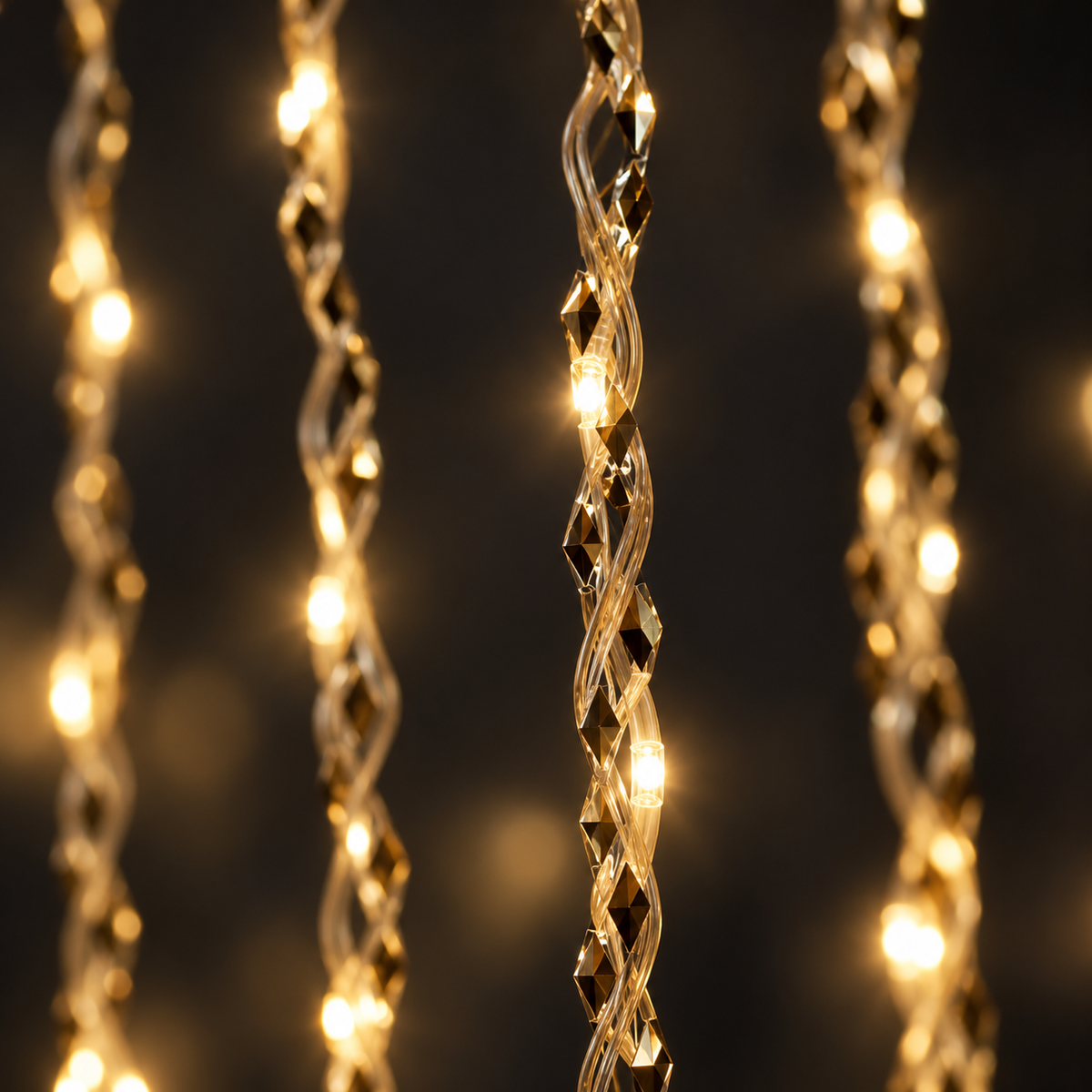 3*9 Warm White LED Cluster Curtain Lights – Decorative Hanging Fairy Lights