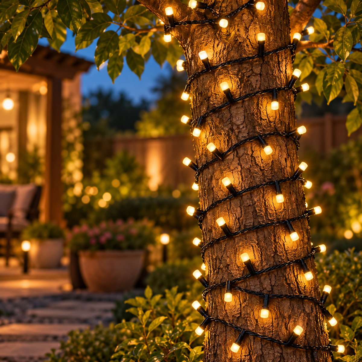 Warm White LED String Lights – Black Wire Decorative Fairy Lights