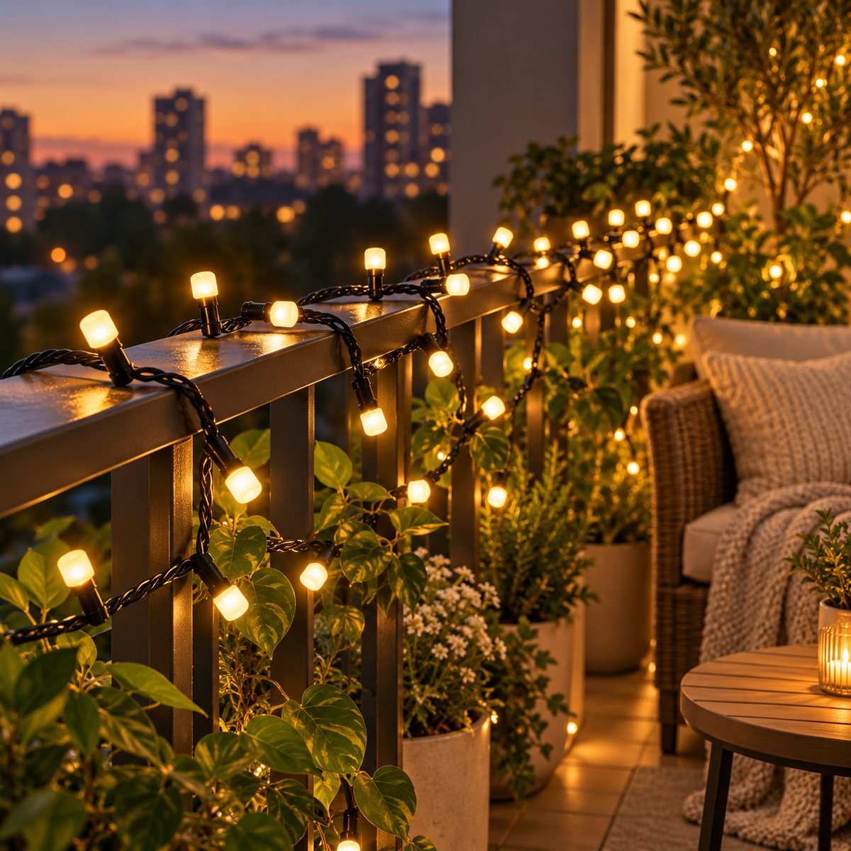 Warm White LED String Lights – Black Wire Decorative Fairy Lights