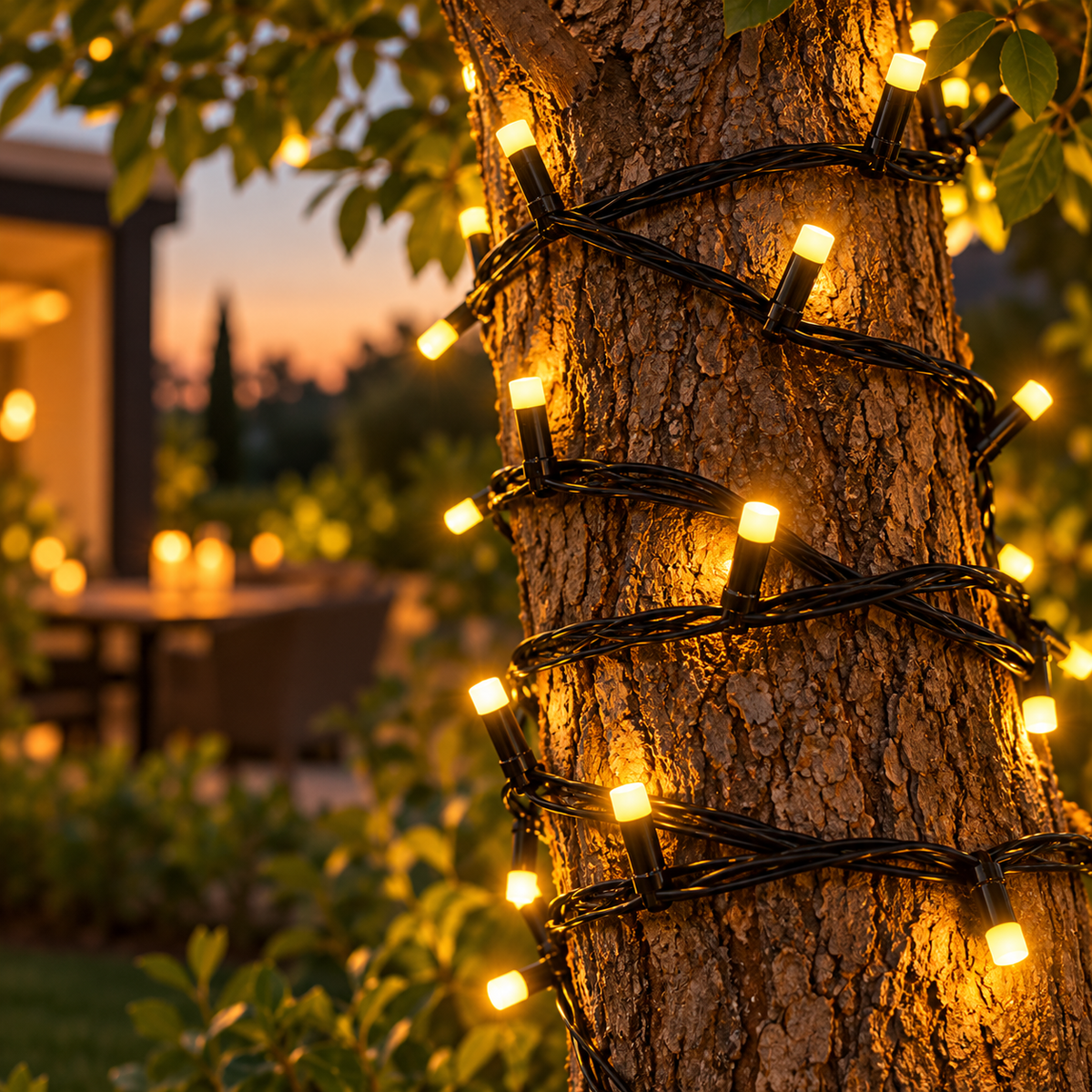 Warm White LED String Lights – Black Wire Decorative Fairy Lights