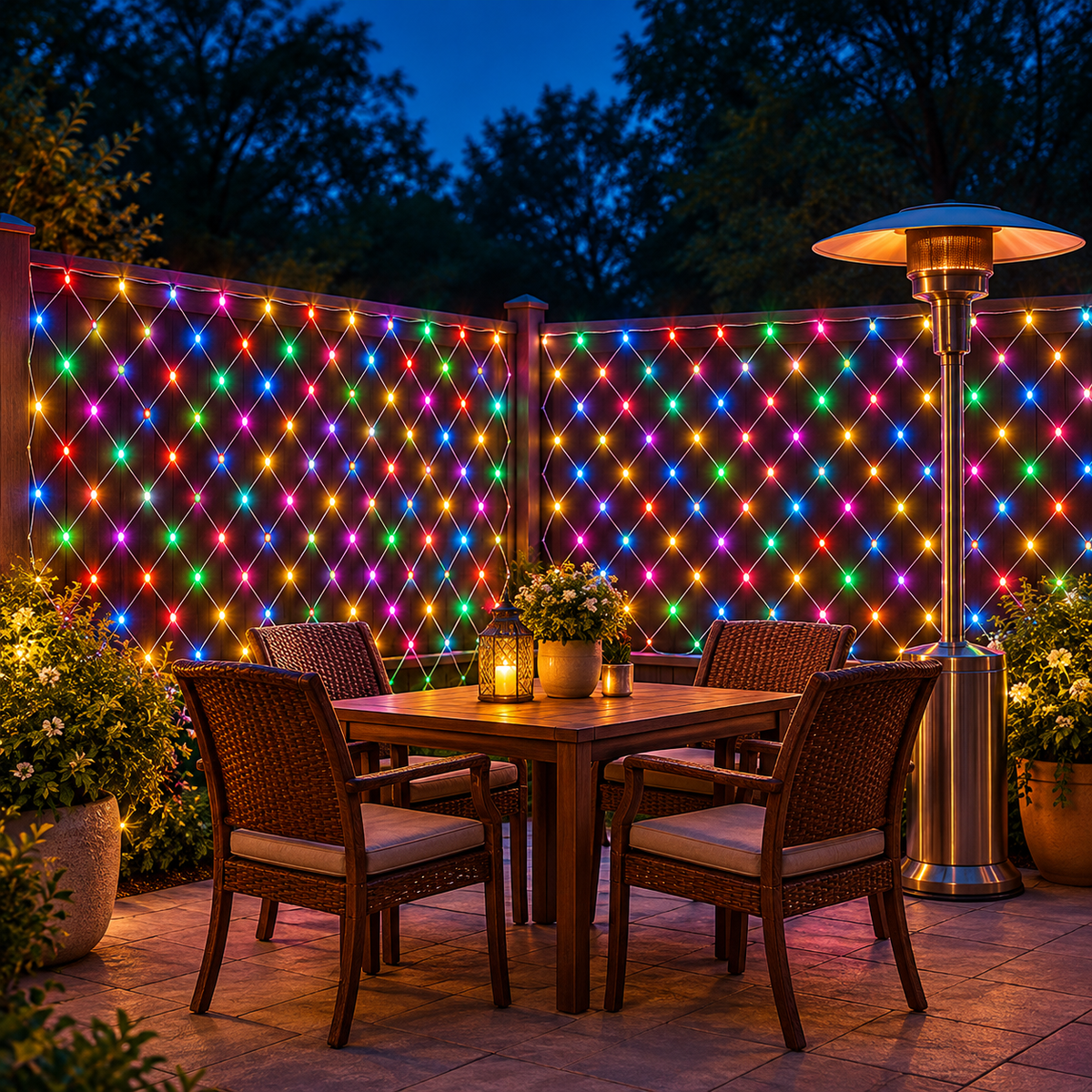 2*2 Multicolor LED Net Fairy Lights – Decorative Mesh String Lights