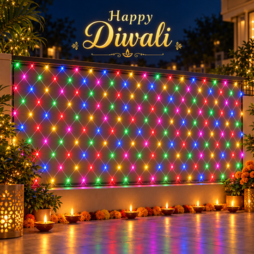 2*2 Multicolor LED Net Fairy Lights – Decorative Mesh String Lights