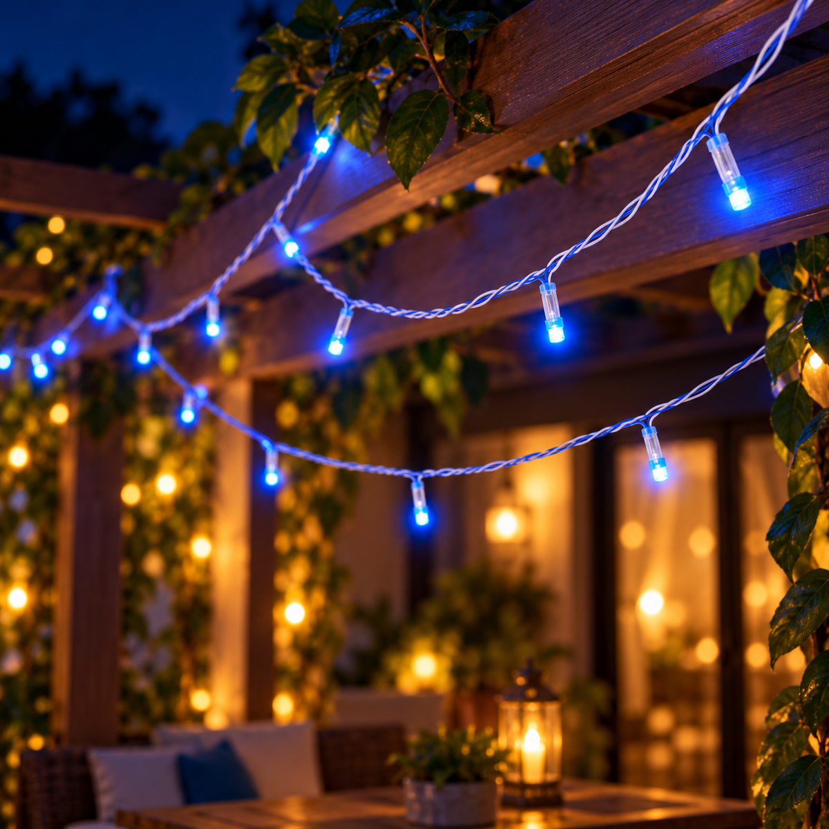 Blue Sparkle 7 Meter LED String Lights – Bright Blue Fairy Lights for Home, Balcony, Diwali & Festive Decoration