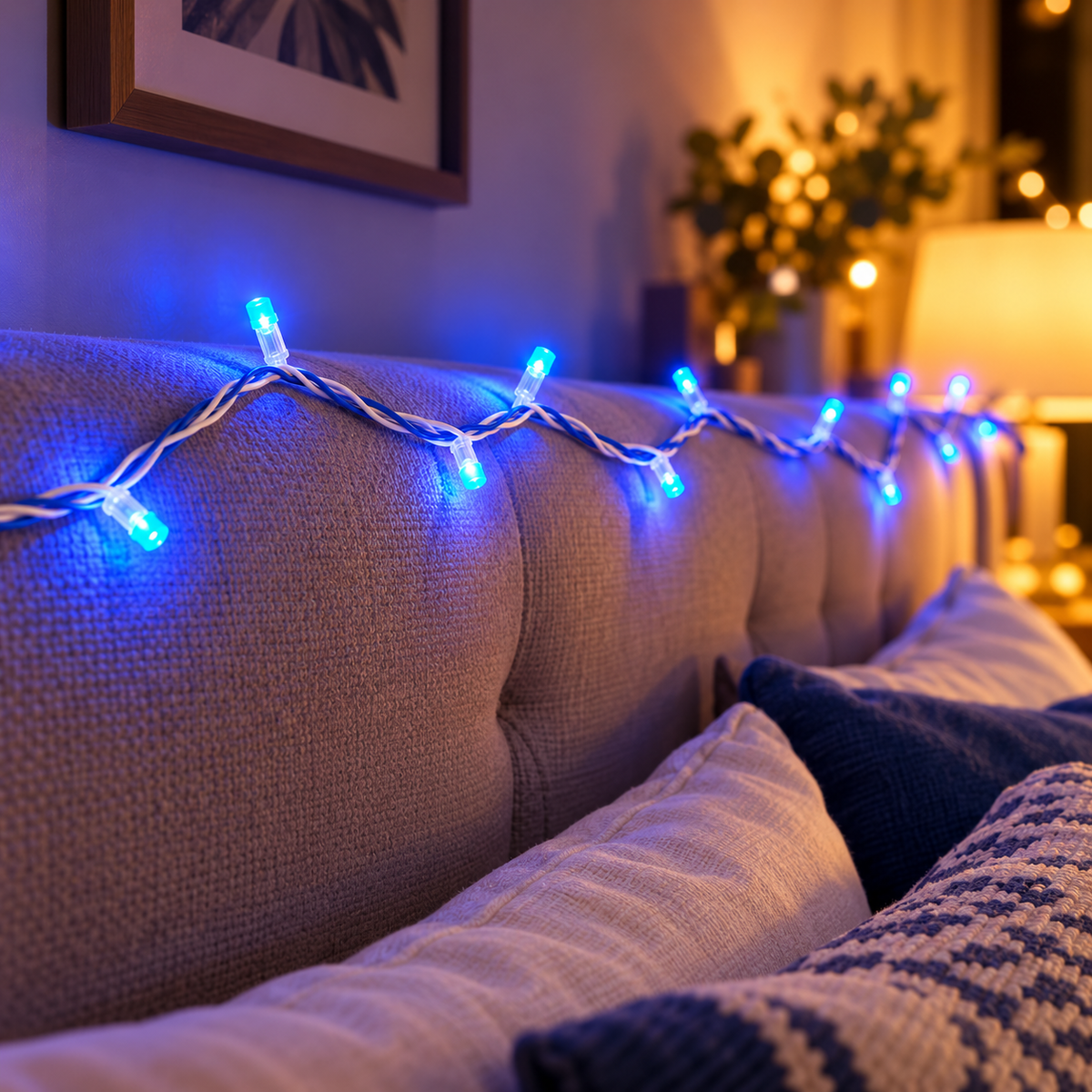 Blue Sparkle 7 Meter LED String Lights – Bright Blue Fairy Lights for Home, Balcony, Diwali & Festive Decoration