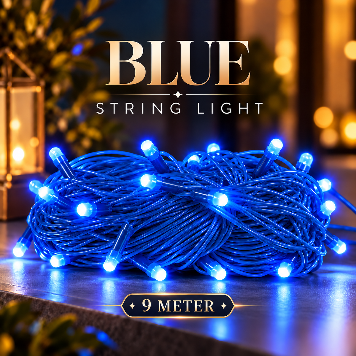 GlowVibe 9 Meter LED String Lights – Vibrant Red, Blue & Pink Decorative Fairy Lights for Home, Balcony, Parties & Festive Decor
