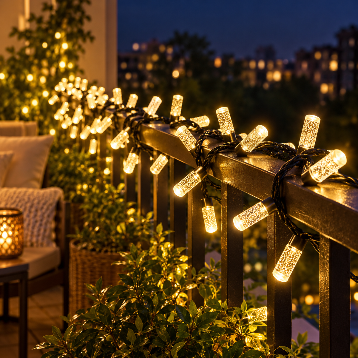 Golden Twinkle Premium LED String Lights – Warm White Decorative Lights for Home & Festive Decor