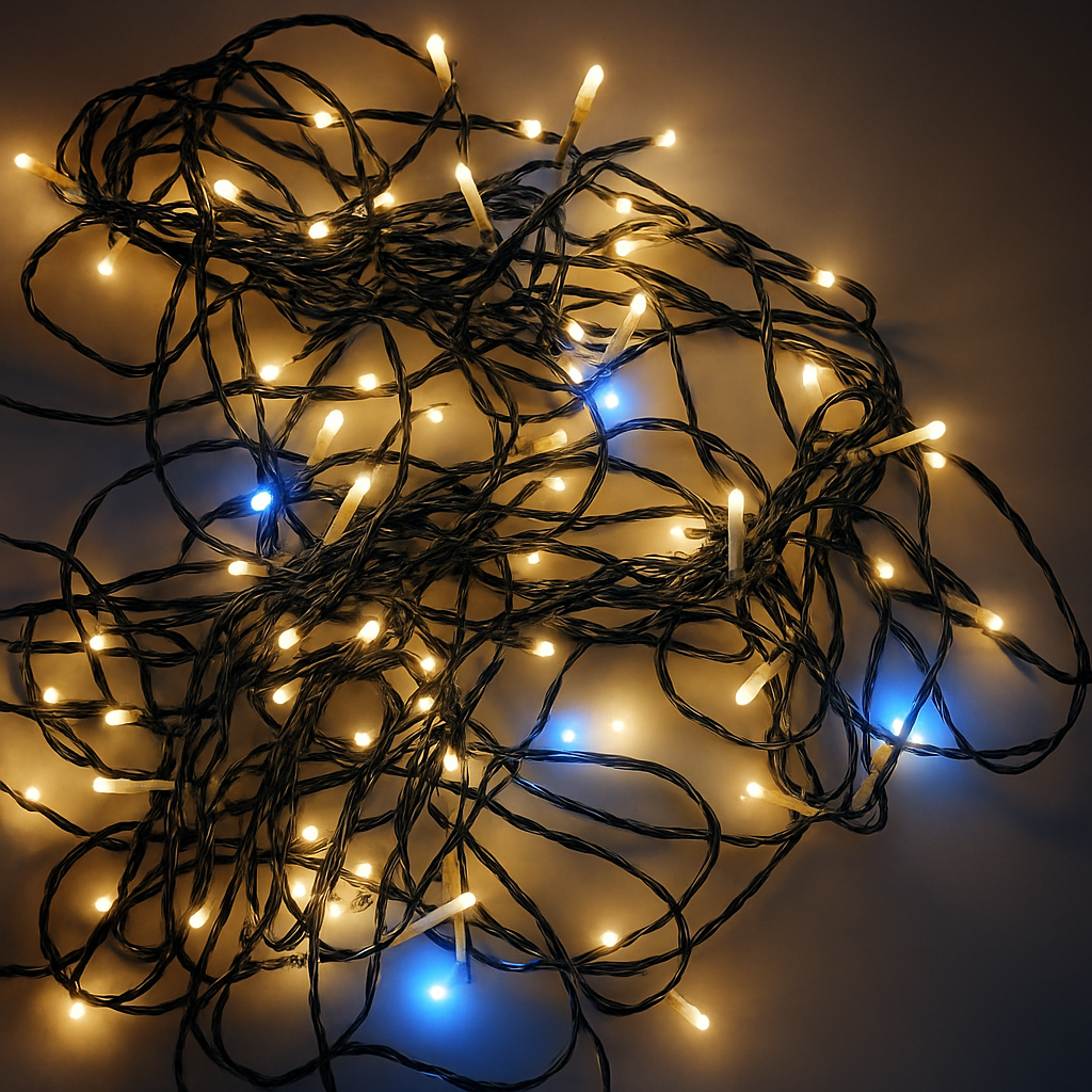 100-LED 60 Ft Warm White+White Fairy String Lights