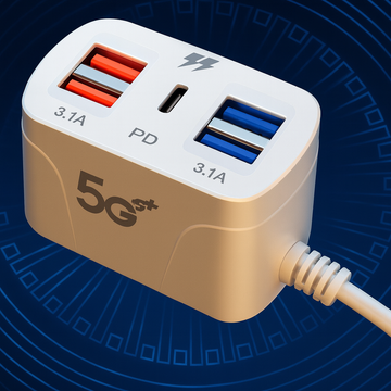 ChargeMate™ 3.1A Quick Charger – Universal Power Socket with Auto-ID & Multi-Port Fast Charging