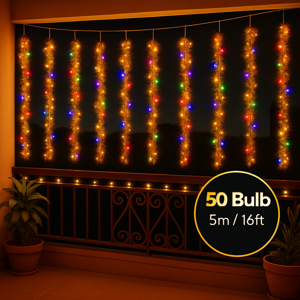 5M 50Bulb Premium Decorative Sparkling Lights-Multi