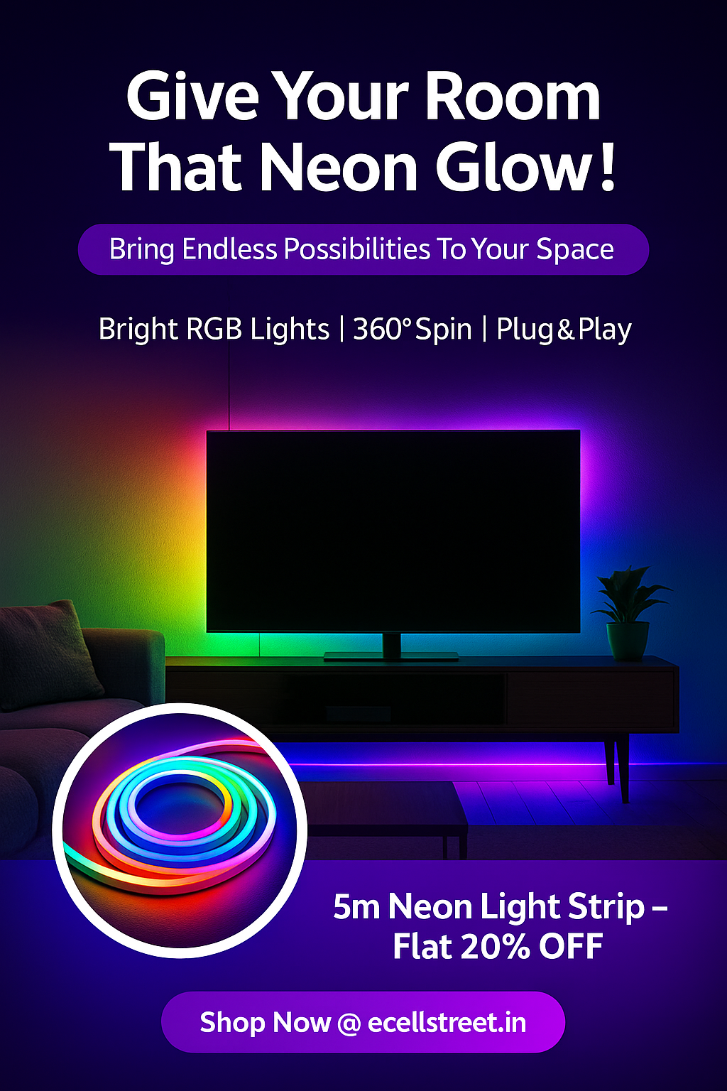 Neon Aura Smart RGBIC Neon Light 5M Dynamic