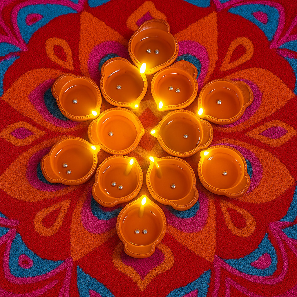 Flameless LED Diya Candles Pack of 12