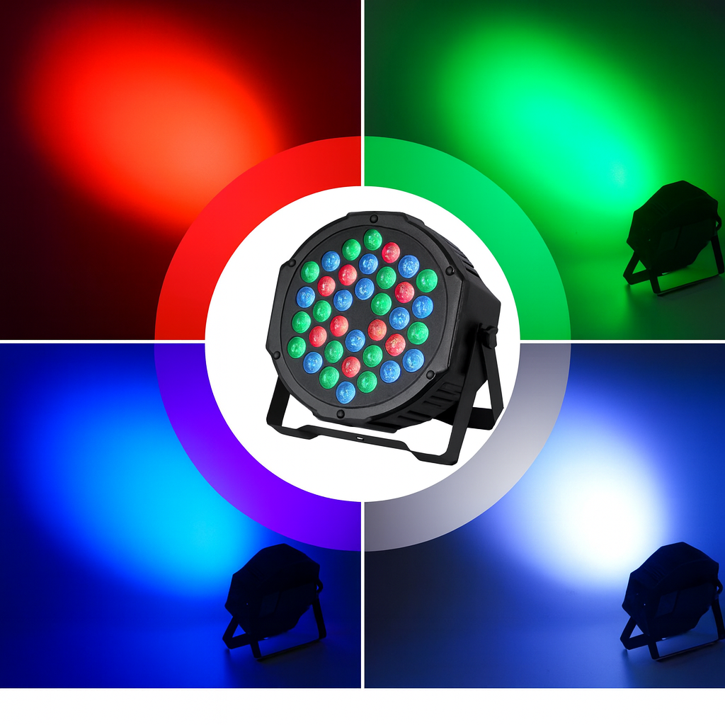 LumoGlow DJ Par 36LED Light Festive RGB
