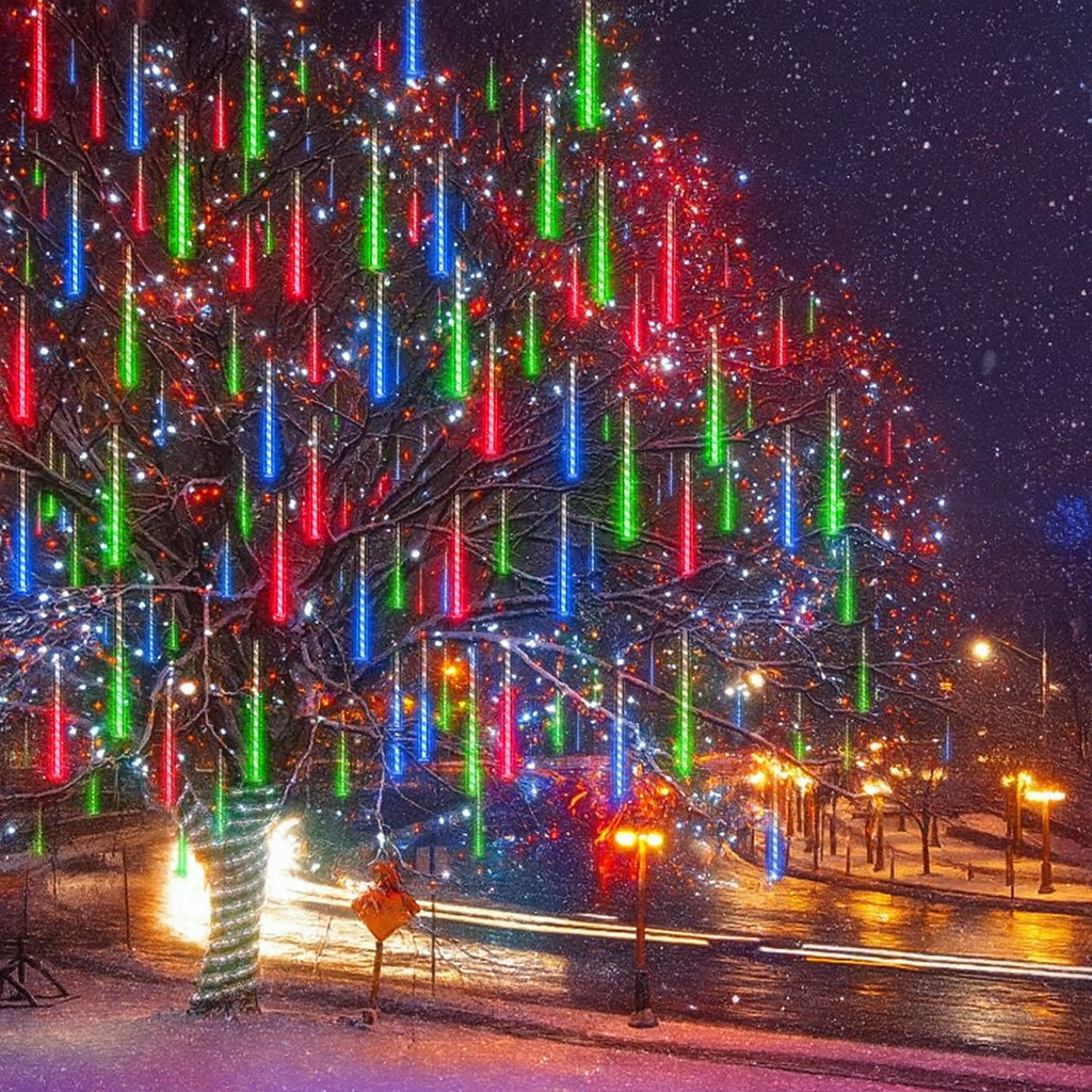 8 Multi Meteor Shower LED Lights