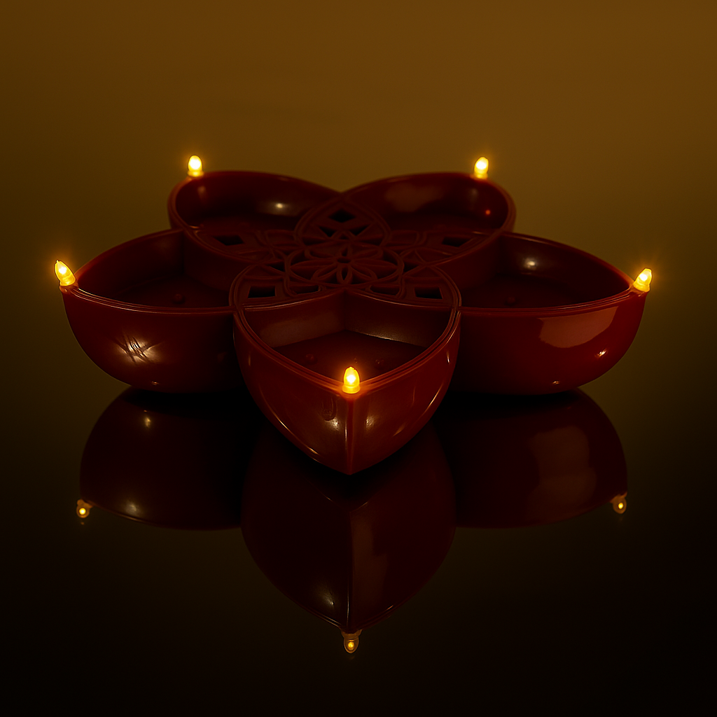 5-in-1 Flower Water Magic Diya Lights