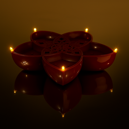 5-in-1 Flower Water Magic Diya Lights